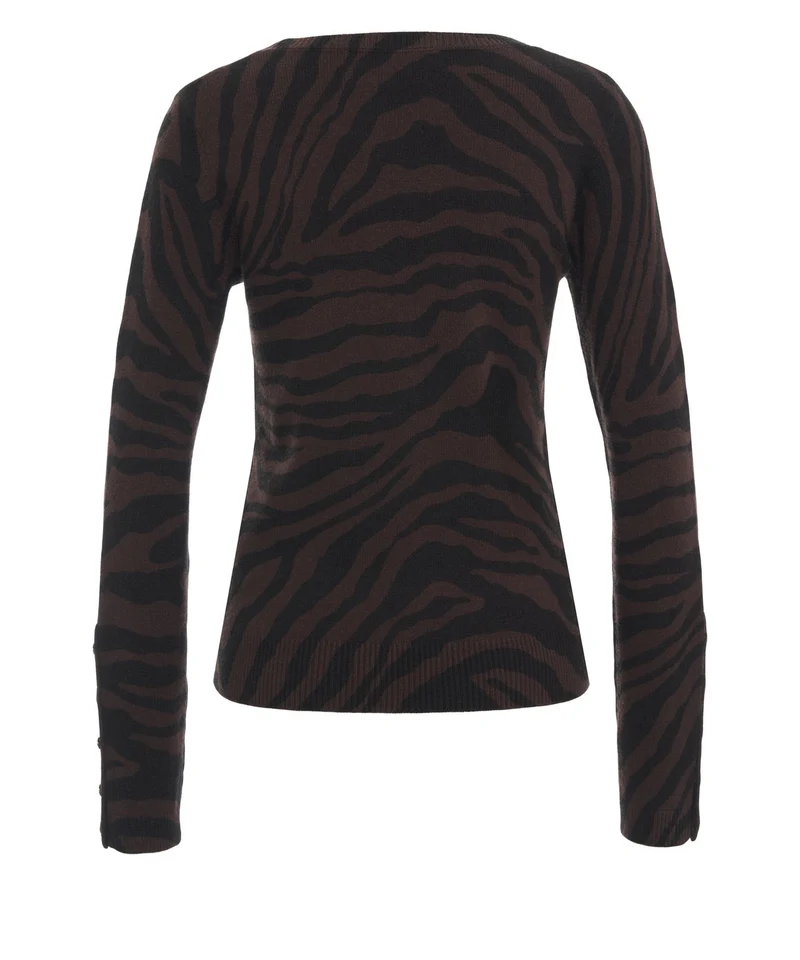 Pullover con stampa animalier