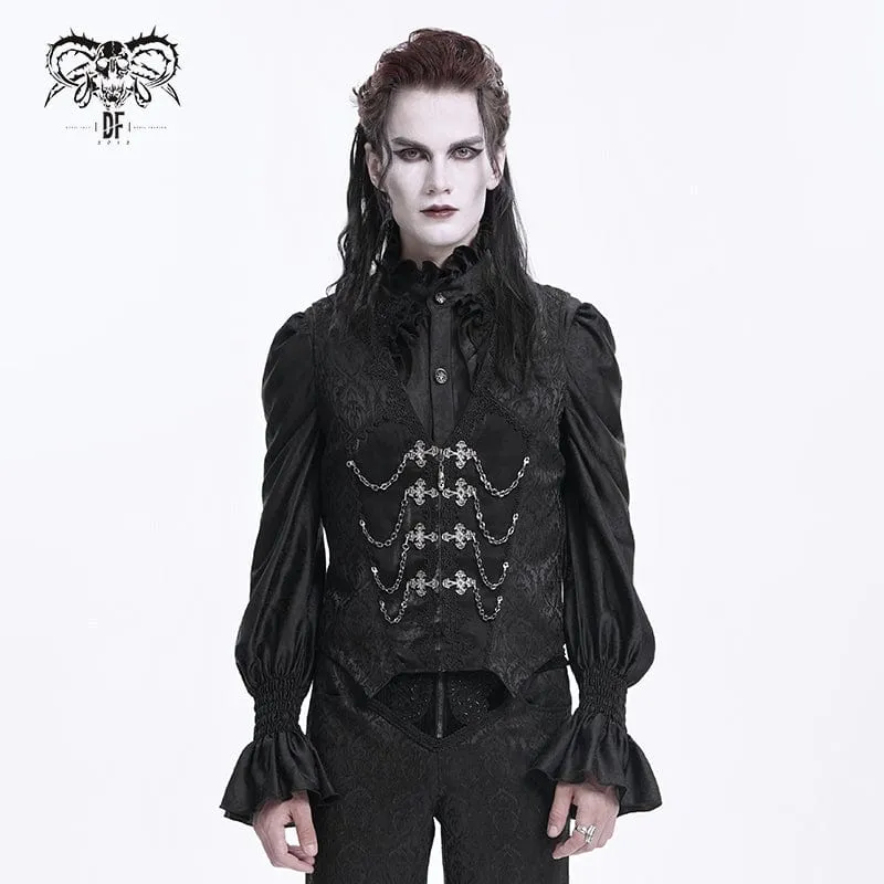Gothic-Weste mit Kettenschnalle für Herren