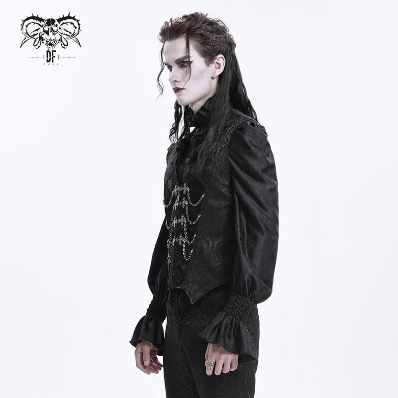 Gothic-Weste mit Kettenschnalle für Herren