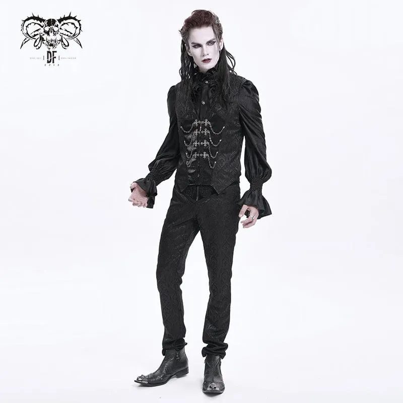 Gothic-Weste mit Kettenschnalle für Herren