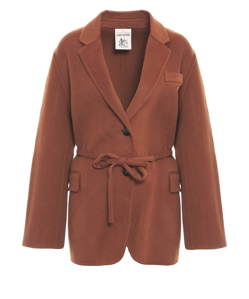 Cappotto con cintura in vita