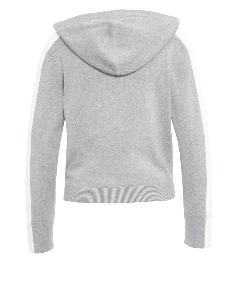Cardigan con cappuccio con dettaglio logo