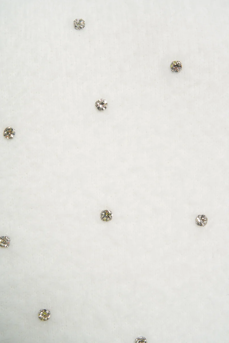 Pullover con applicazione di strass