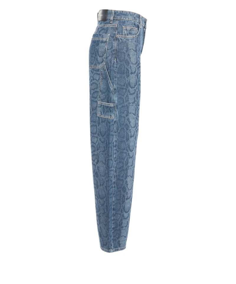 Jeans con stampa animalier