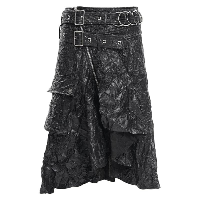 Gothic-Rock mit Ringösen zum Anschnallen für Herren