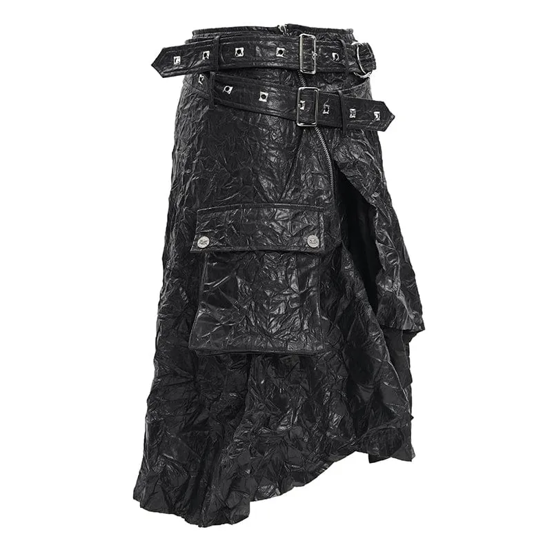 Gothic-Rock mit Ringösen zum Anschnallen für Herren