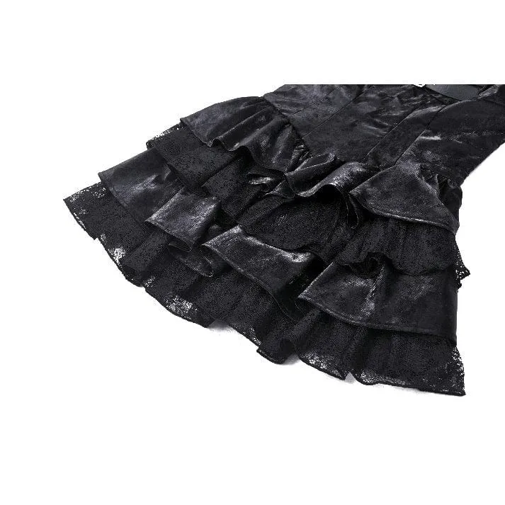 Punkiges, mehrlagiges Rüschen-Partykleid für Damen, Abschlusskleid