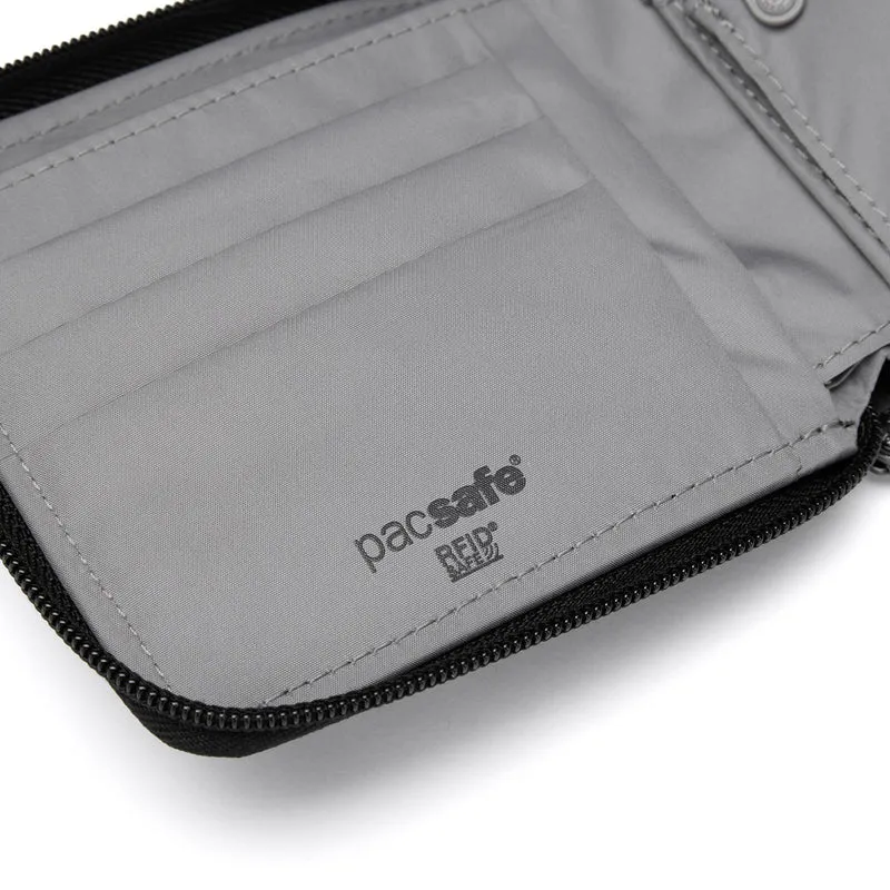pacsafe RFIDsafe Zip Around Wallet - Cartera 6cc 11 cm (jet black)