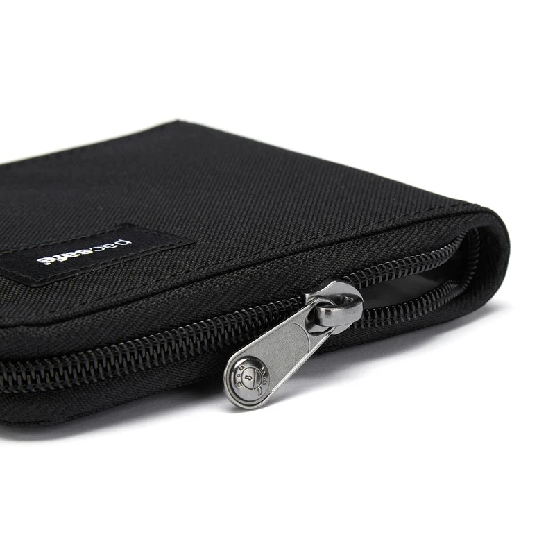 pacsafe RFIDsafe Zip Around Wallet - Cartera 6cc 11 cm (jet black)