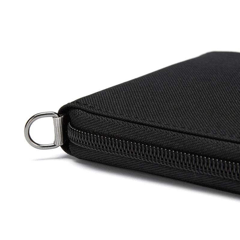 pacsafe RFIDsafe Zip Around Wallet - Cartera 6cc 11 cm (jet black)