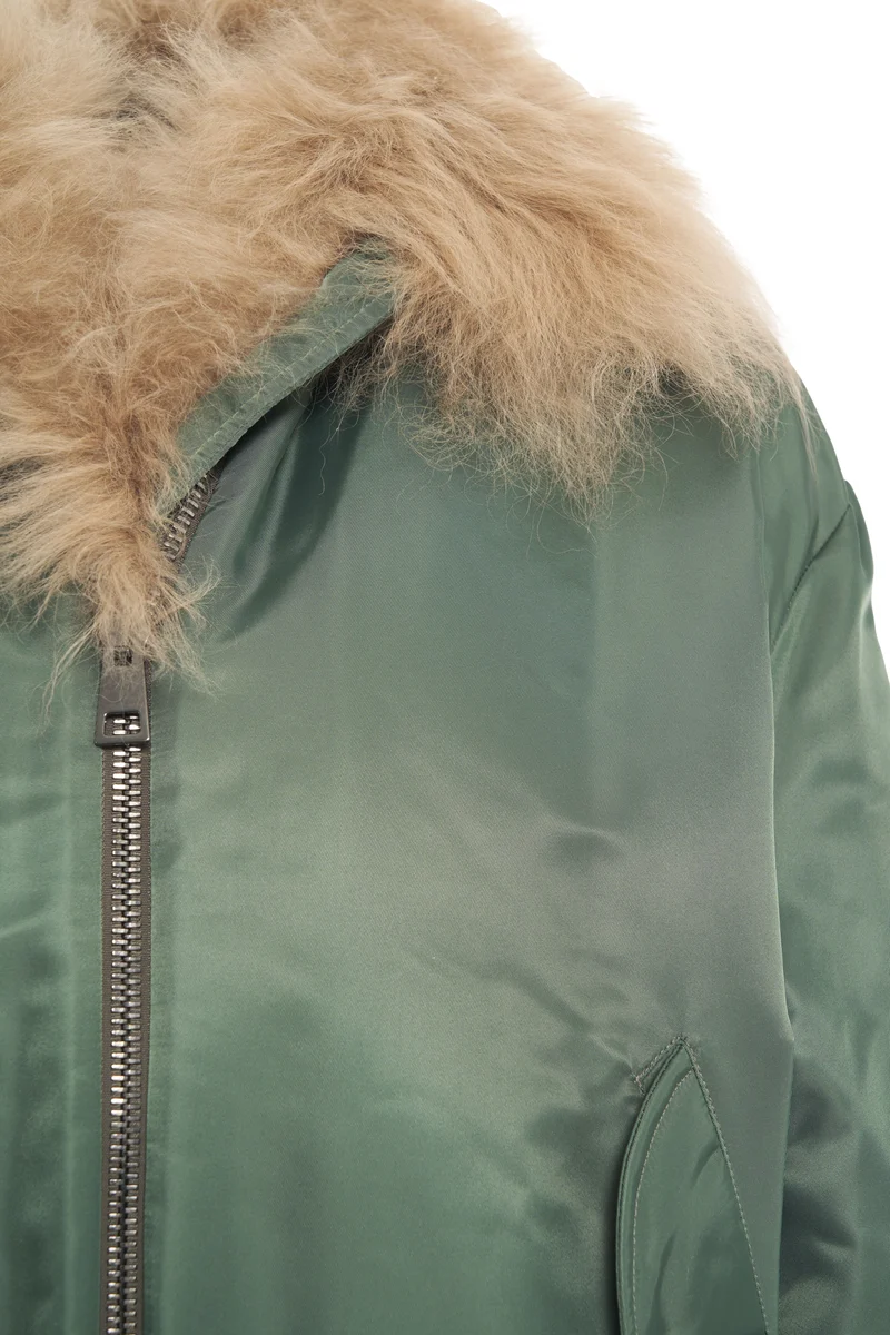 Giacca bomber in montone