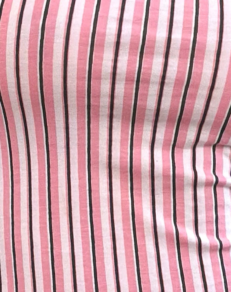 Shaelo Bandeau-Top in Nadelstreifen Rosa