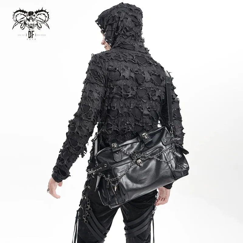 Gothic-Tasche mit Totenkopfnieten für Herren