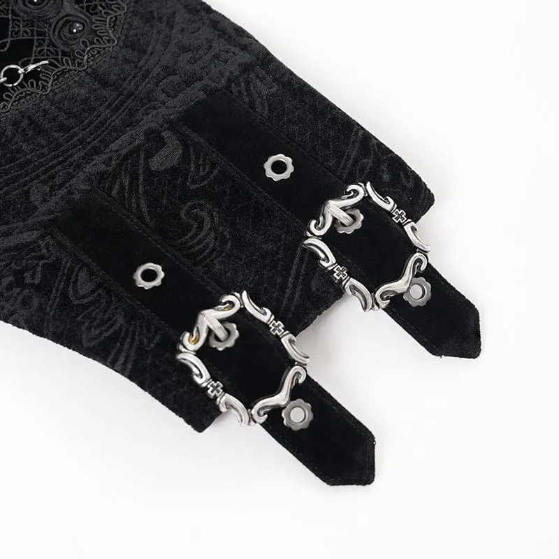 Gothic-Hüftgürtel mit Kreuzkette zum Anschnallen für Herren