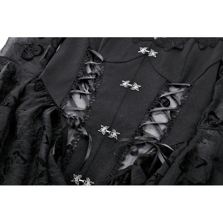 Gothic Lolita-Abendkleid mit Puffärmeln