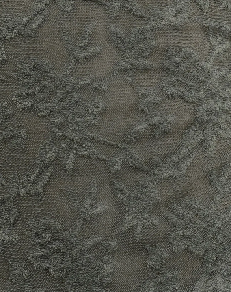 Yamari Top aus Jacquard-Strick Grün