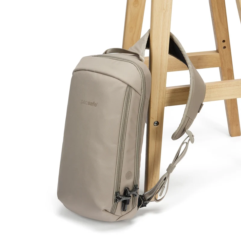 pacsafe V Tech Sling - Bolso bandolera 40 cm (beige)