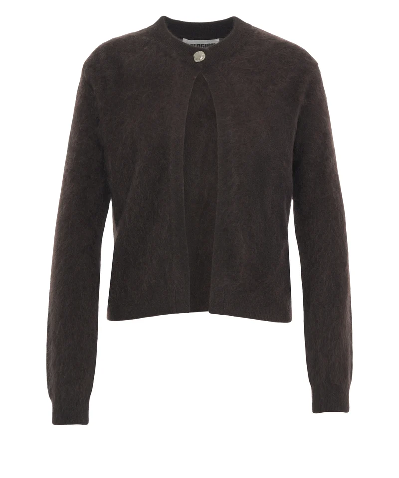 Cardigan in cashmere 'Brushed'