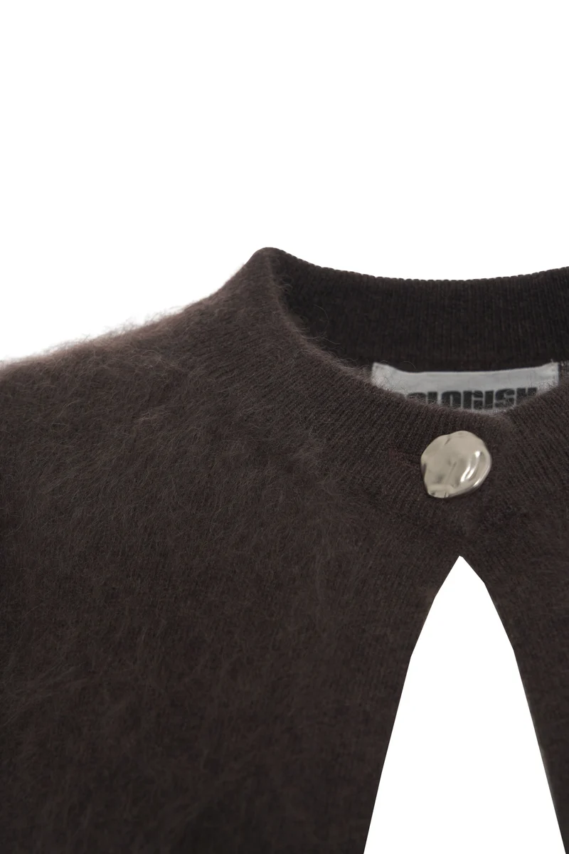 Cardigan in cashmere 'Brushed'