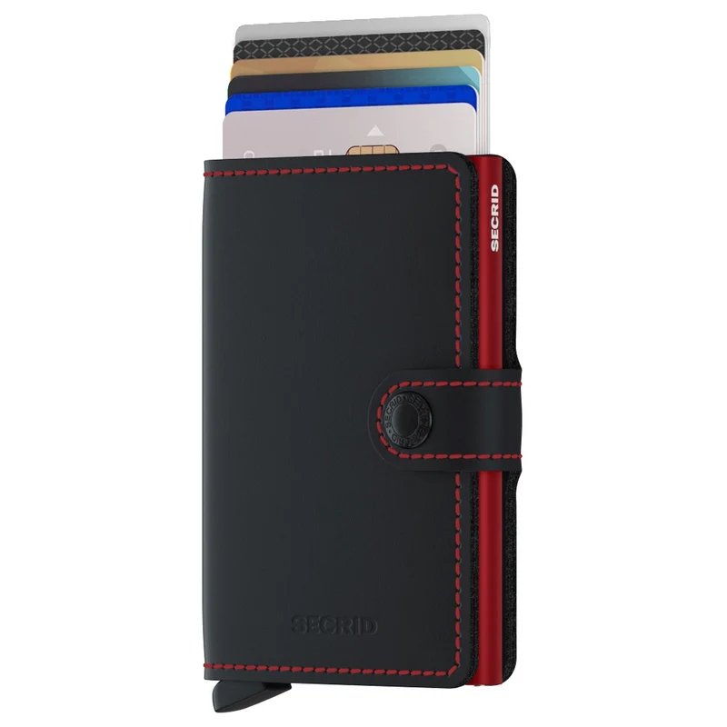 Secrid Matte Miniwallet - Cartera RFID 6.5 cm (black-red)