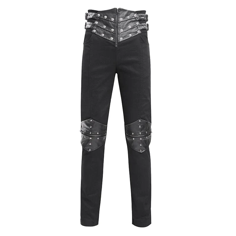 Gothic-Hose mit Schnallen und Nieten für Herren
