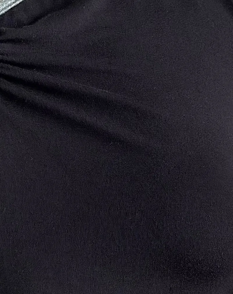 Sharena O Ring Vest Top in Schwarz