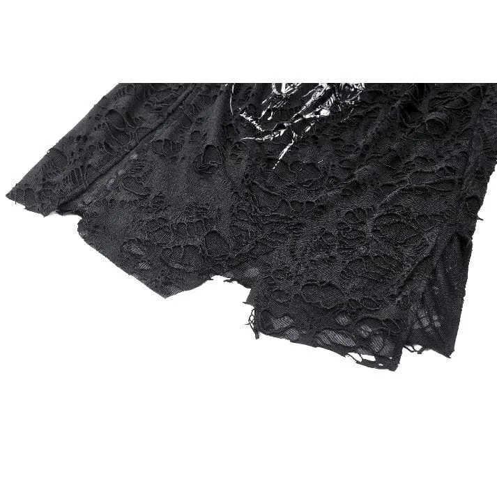 Tanktop mit Gothic-Totenkopf-Print für Damen im Used-Look