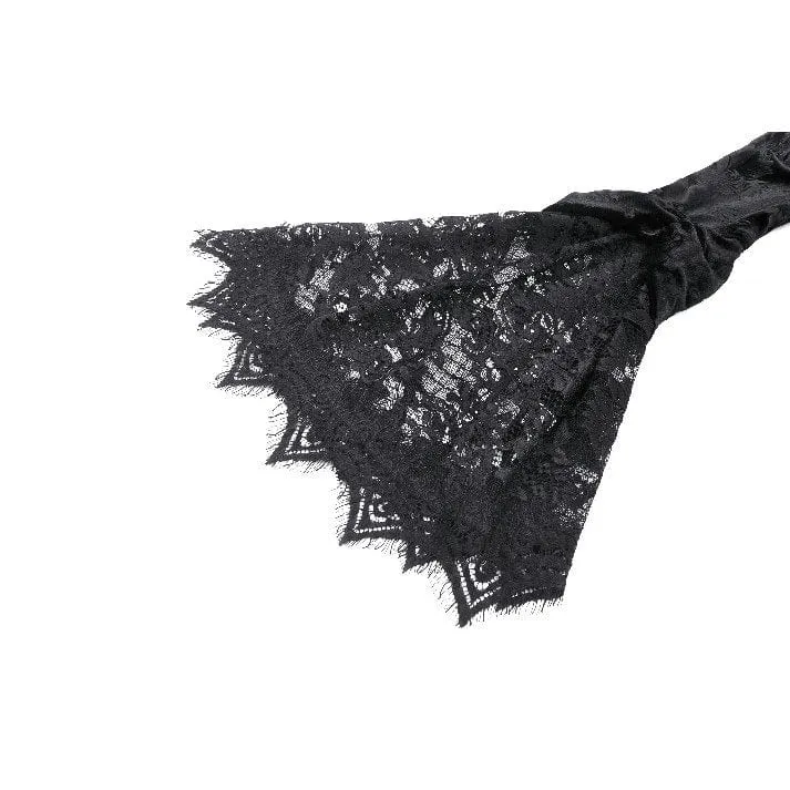 Gothic-Mantel aus Samt mit Puffärmeln und Spitze für Damen