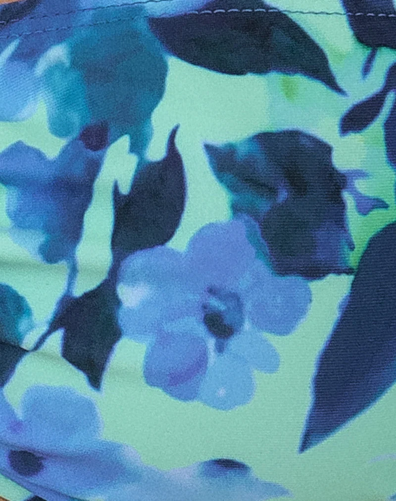 Ricoa Bikinioberteil in Blaue Blume