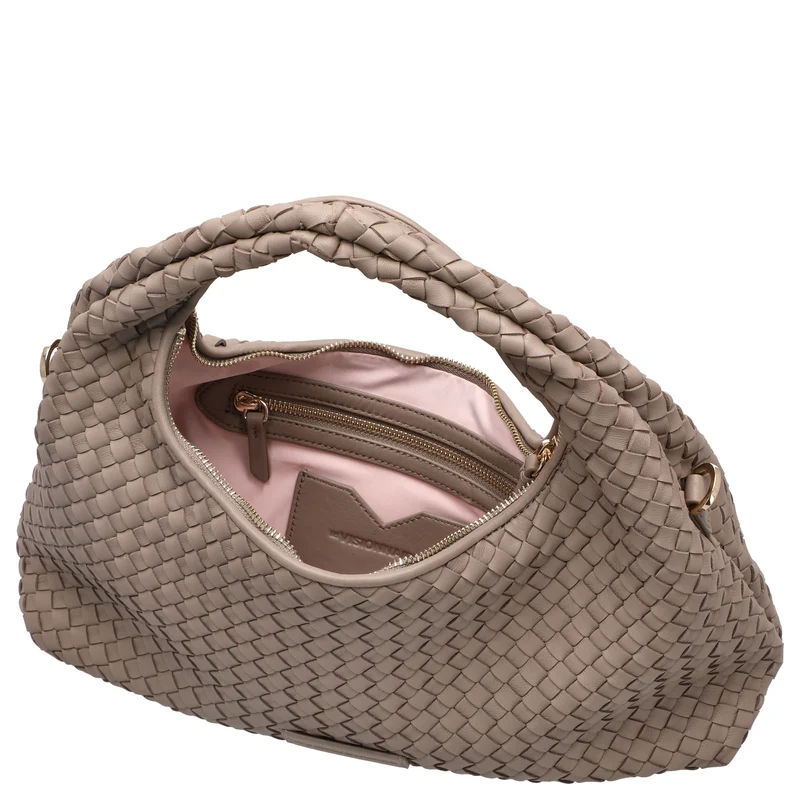 Les Visionnaires Sadie Grande Weave Silky - Bolso de mano 40 cm (cappuccino beige)