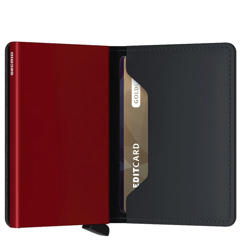 Secrid Matte Slimwallet - Cartera RFID 6.8 cm (black-red)