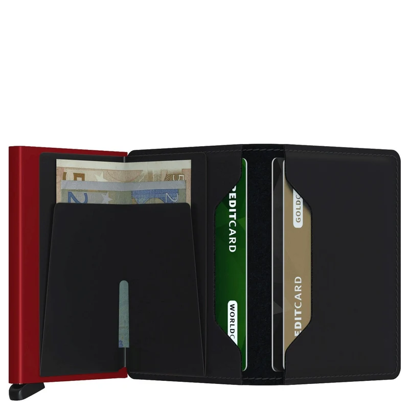 Secrid Matte Slimwallet - Cartera RFID 6.8 cm (black-red)
