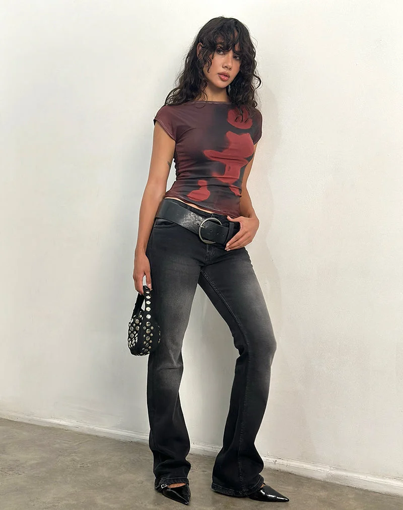 Nova Top in Digi Flower Rot