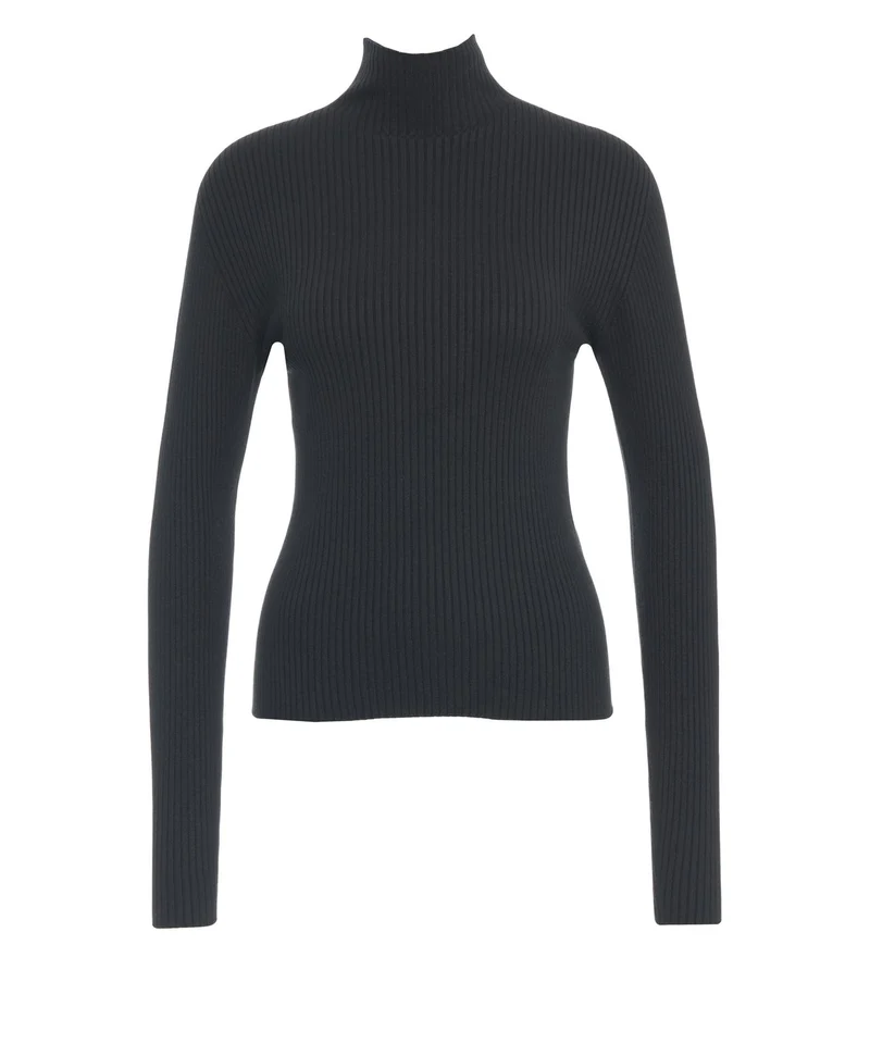 Pullover con collo alto