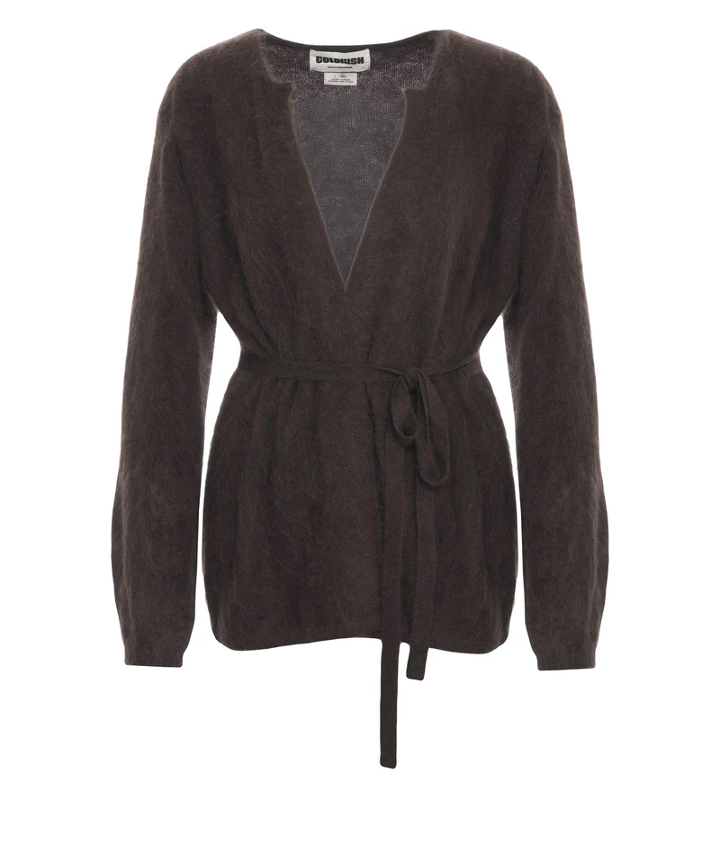 Cardigan in cashmere 'Brushed'