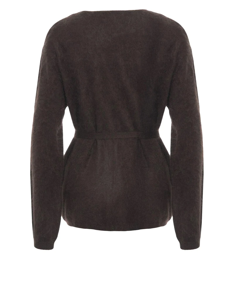 Cardigan in cashmere 'Brushed'