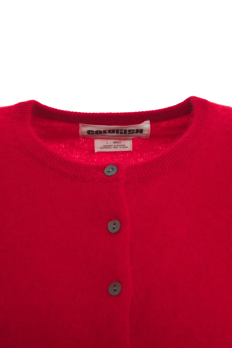 Cardigan in cashmere 'Brushed'