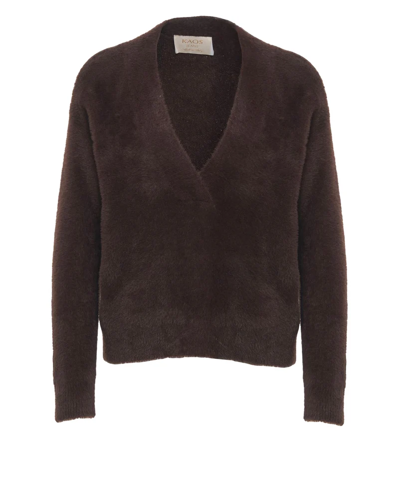 Pullover con scollo a v