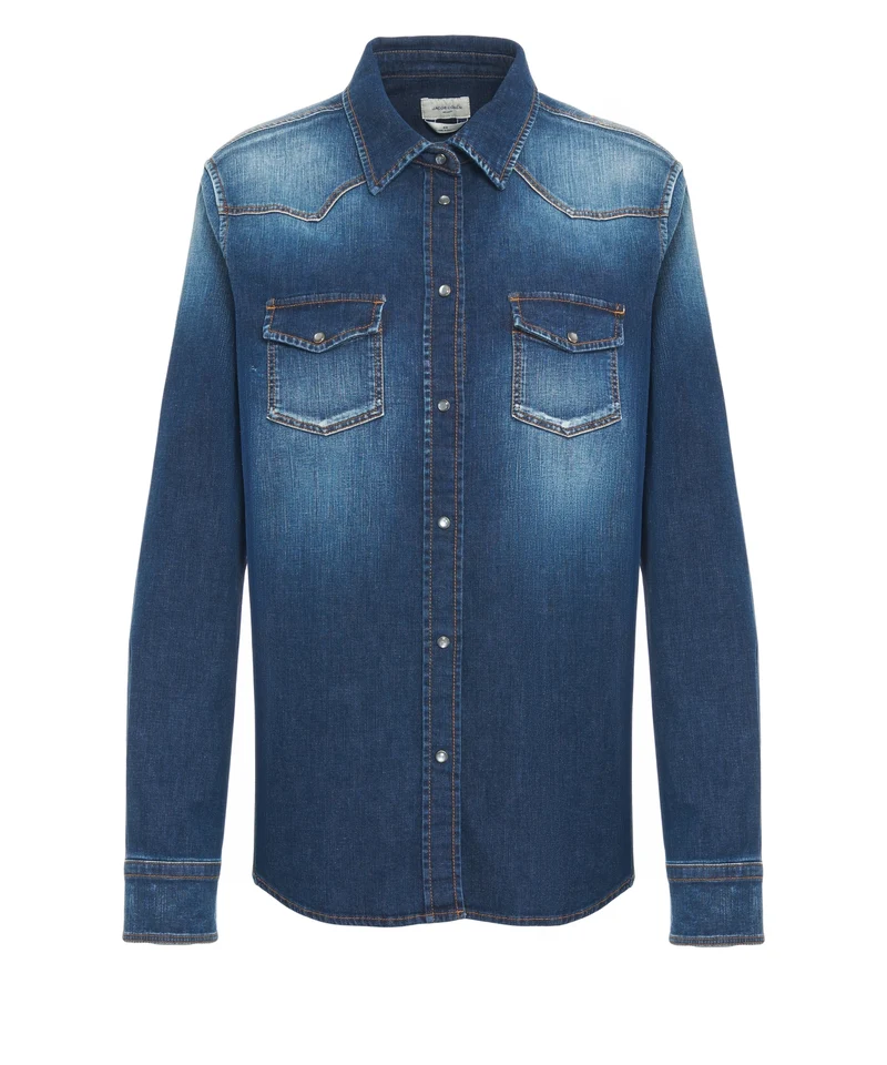 Camicia con tasche a pattina