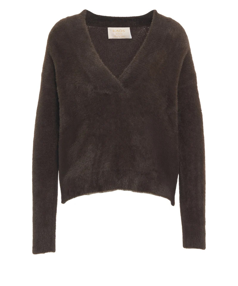 Pullover con scollo a v