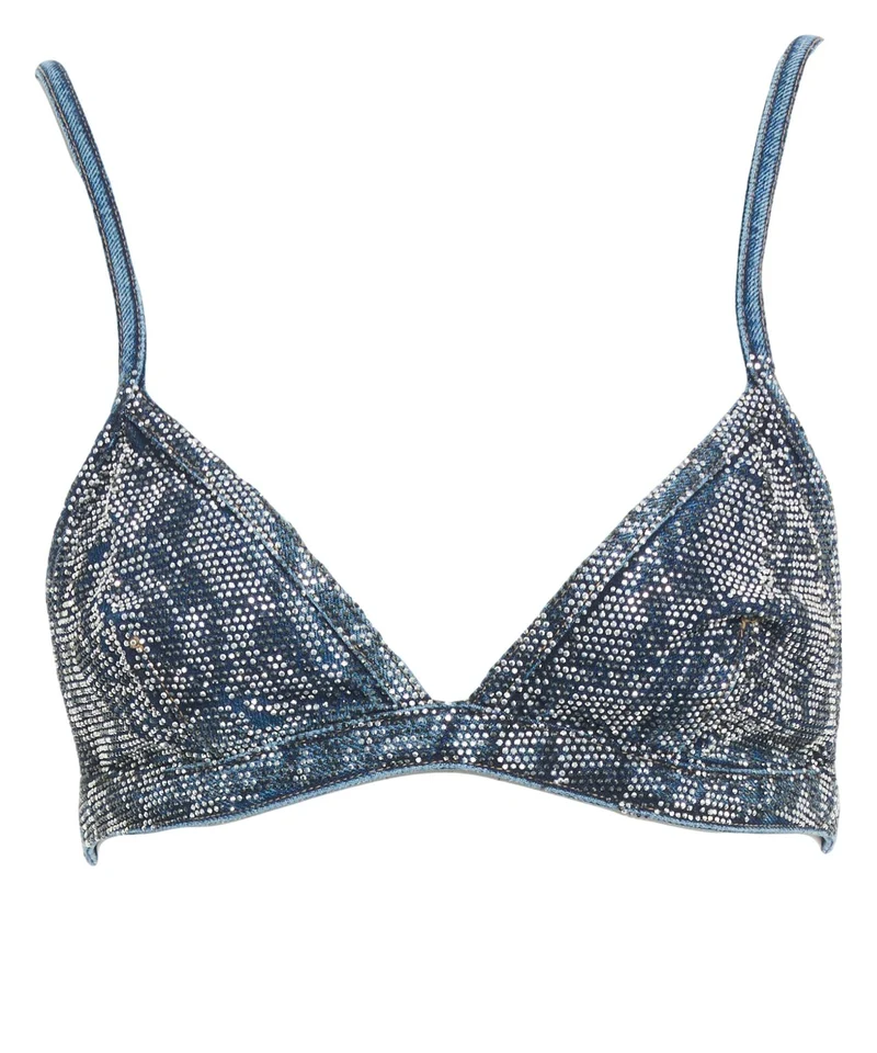 Top con applicazione di strass