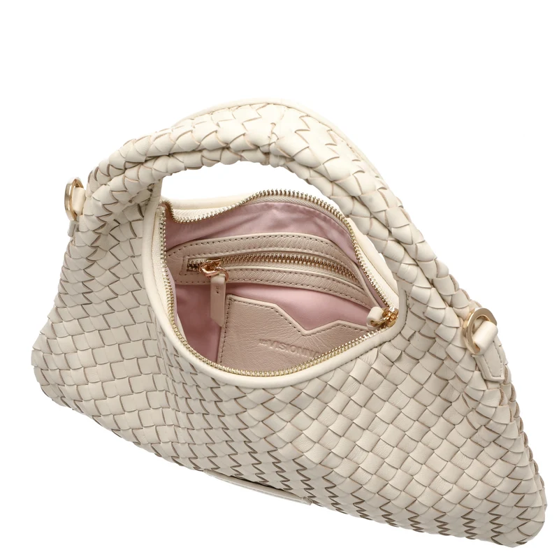 Les Visionnaires Sadie Weave Silky - Bolso de mano 37 cm (vanilla)