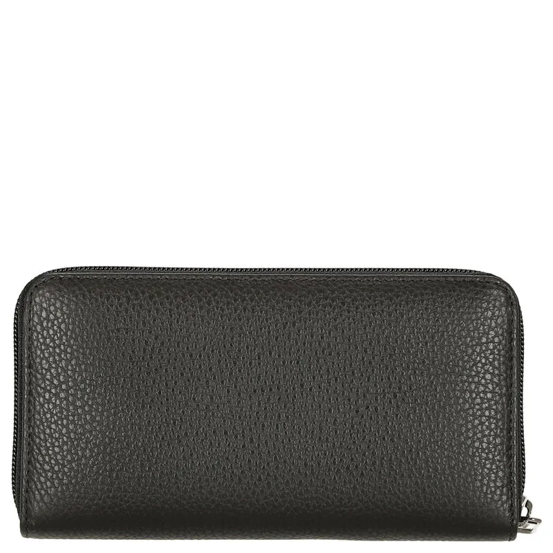 Mandarina Duck Mellow Leather - Cartera 12cc 19 cm (black)