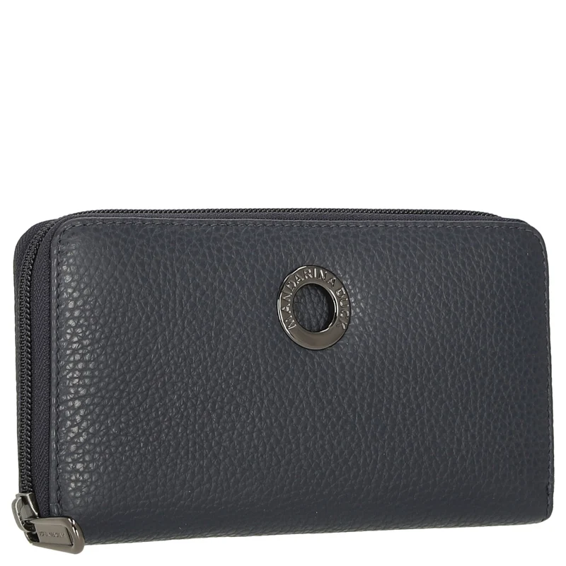 Mandarina Duck Mellow Leather - Cartera 12cc 19 cm (dress blue)