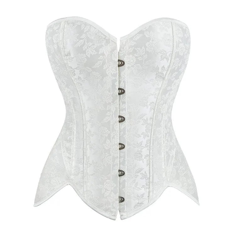 Gothic-Überbrustkorsett im unregelmäßigen Jacquard-Stil für Damen