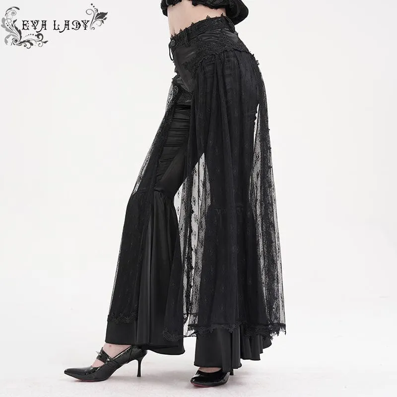 Gothic-Hose aus Häkel-Netzspitze für Damen