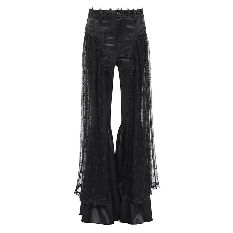 Gothic-Hose aus Häkel-Netzspitze für Damen