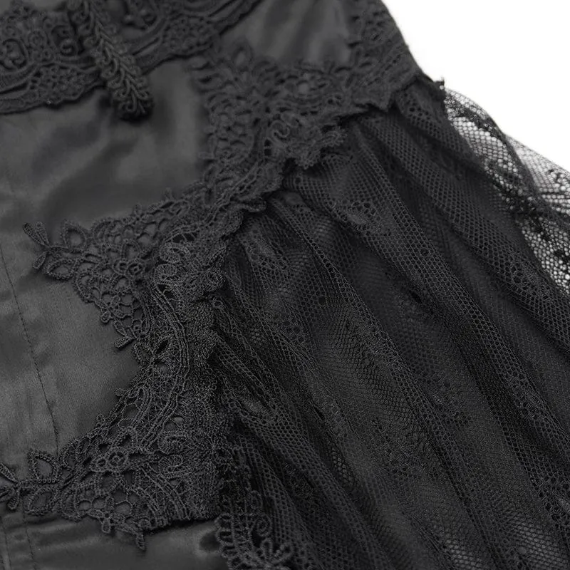 Gothic-Hose aus Häkel-Netzspitze für Damen