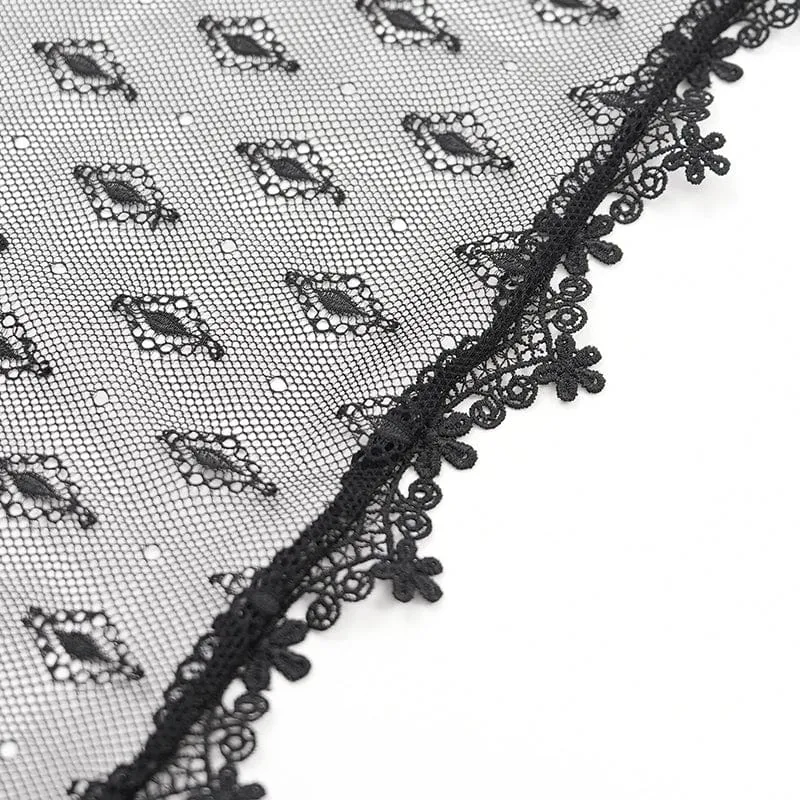 Gothic-Hose aus Häkel-Netzspitze für Damen
