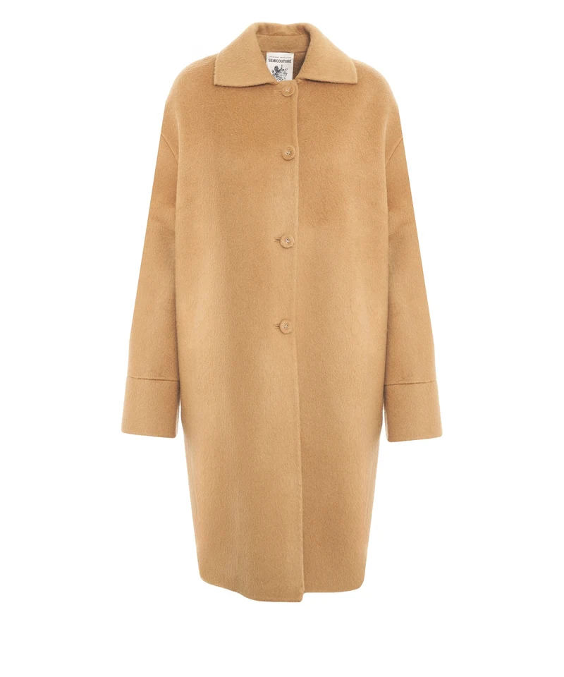 Cappotto in lana e alpaca